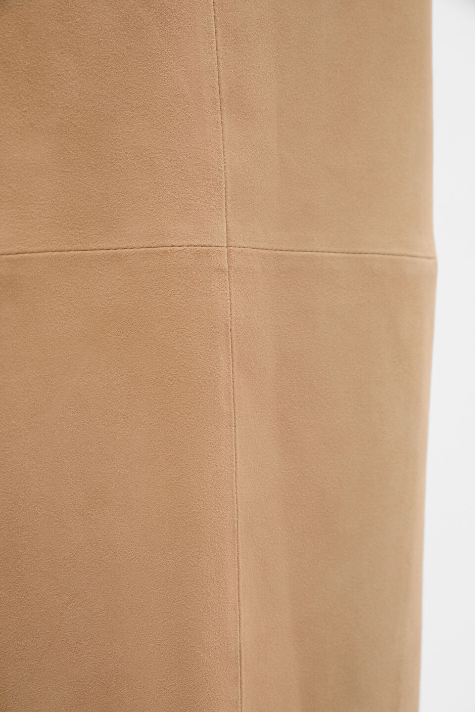 Suede Midi Skirt  Sandstone