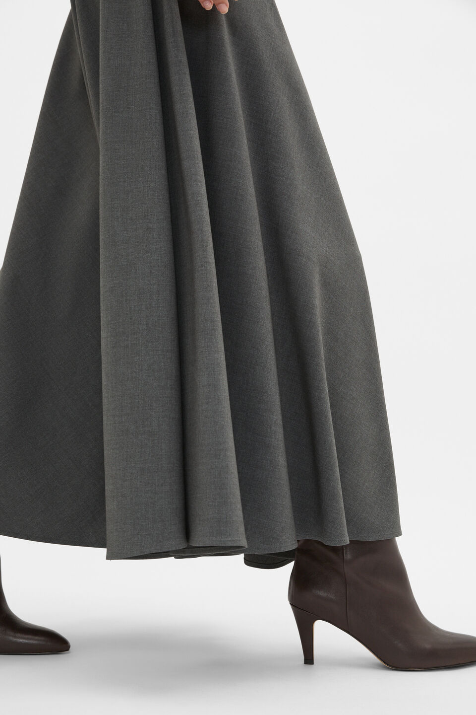 Crossdye Suit Skirt  Charcoal Crossdye