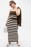 Boucle Stripe Knit Bustier  Dark Praline Stripe  hi-res