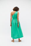 Linen One Shoulder Maxi Dress  Deep Emerald  hi-res