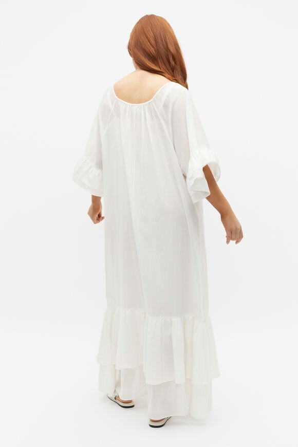 Voile Ruffle Midi Dress  Cloud Cream  hi-res