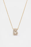 Initial Jewel Bubble Necklace  B  hi-res