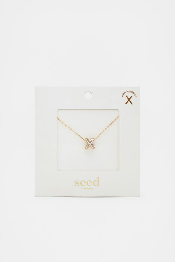 Initial Jewel Bubble Necklace  X  hi-res