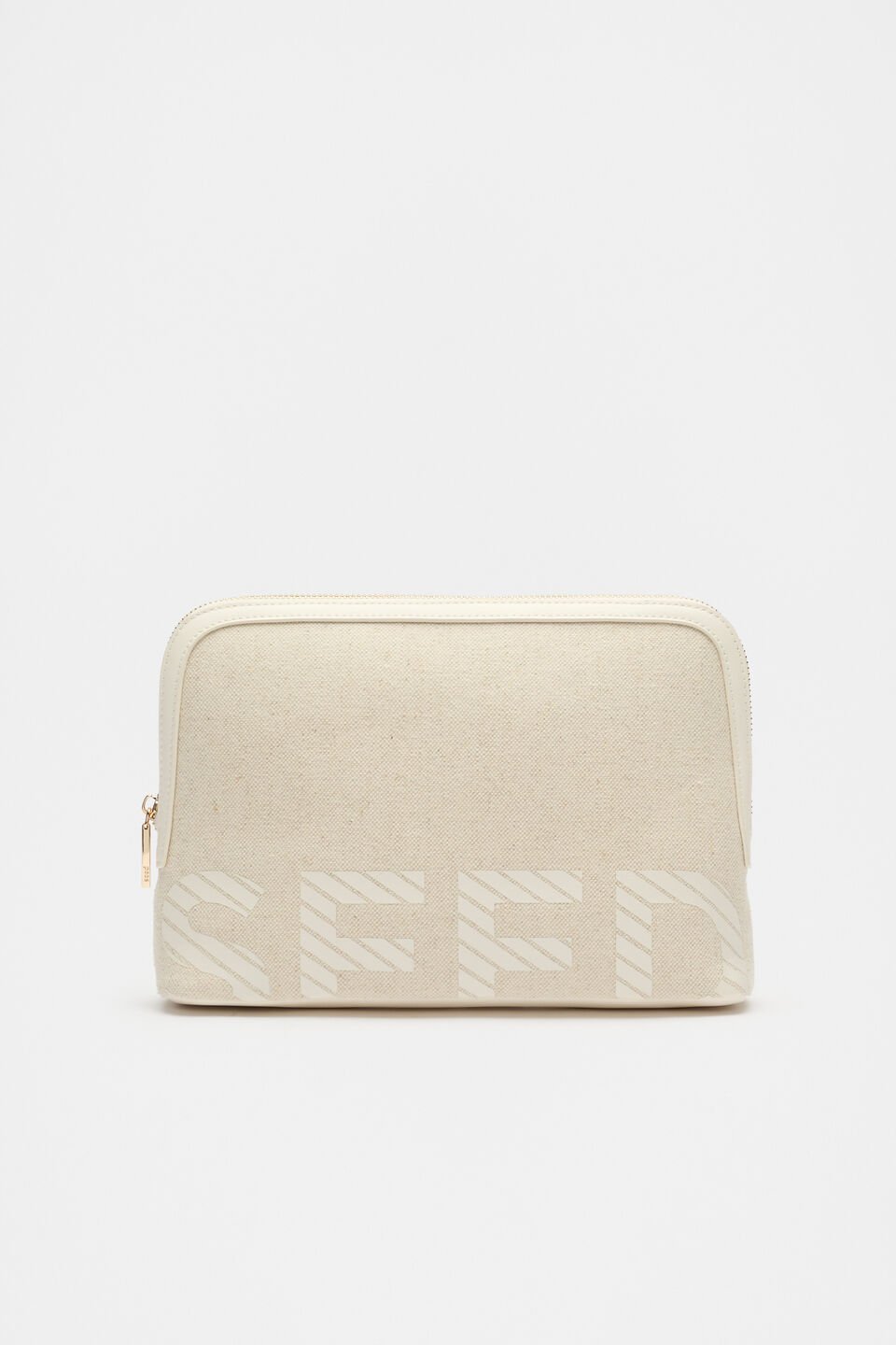 Cropped Logo Pouch  Cream