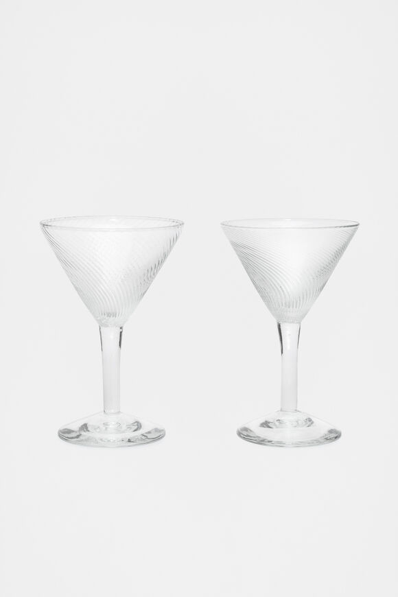 Selene Martini Glass Set of 2  Clear  hi-res