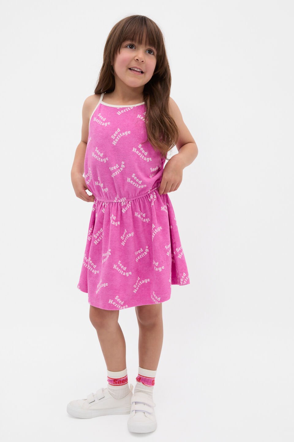 Retro Logo Dress  Wild Berry