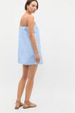 Motif Trim Mini Dress  Cornflower Blue Crossdye  hi-res