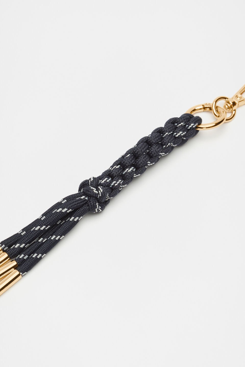 Woven Cord Keyring  Twilight Blue