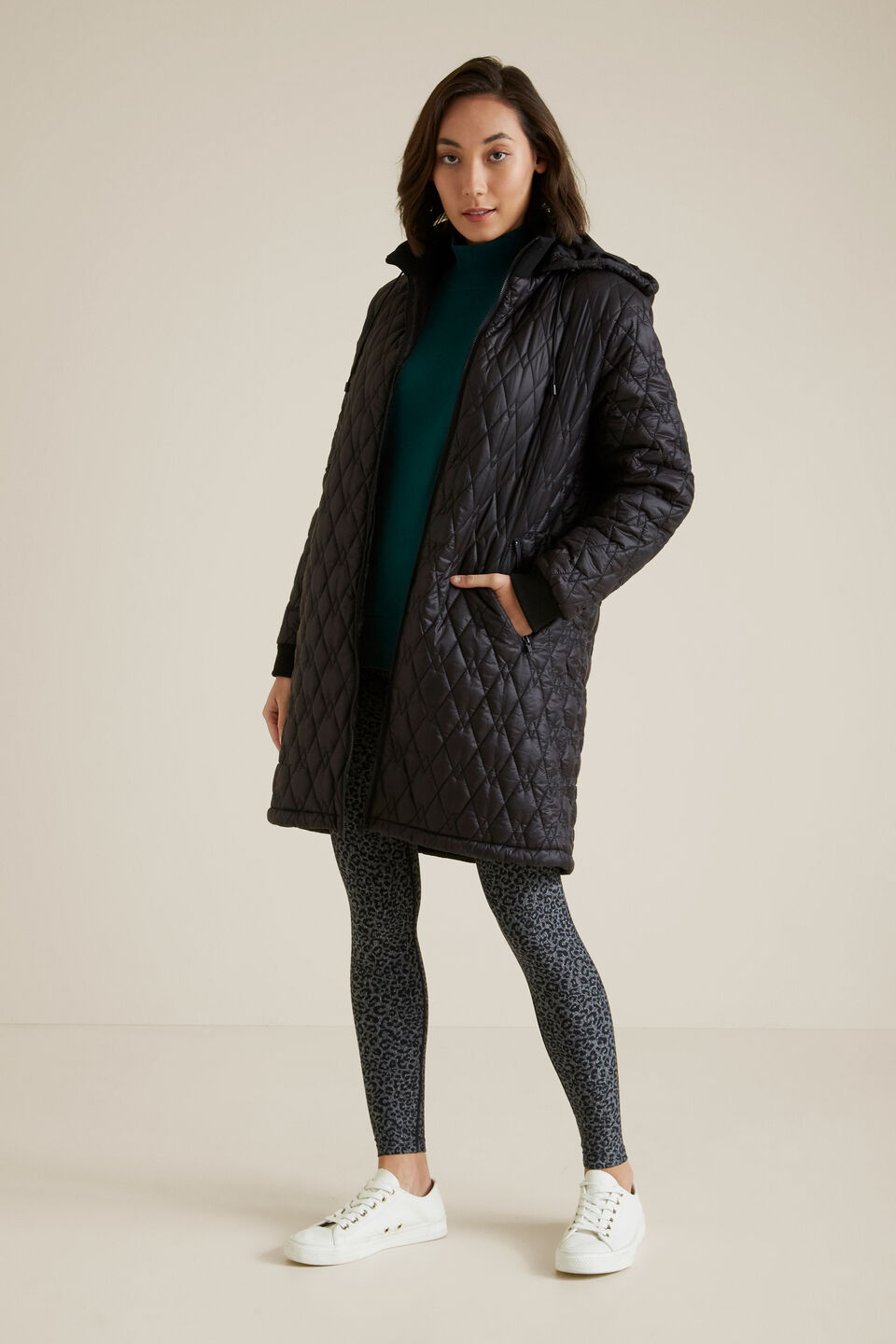 Quilted Longline Puffer  
