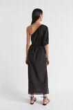 One Shoulder D Ring Belt Maxi Dress  Black  hi-res