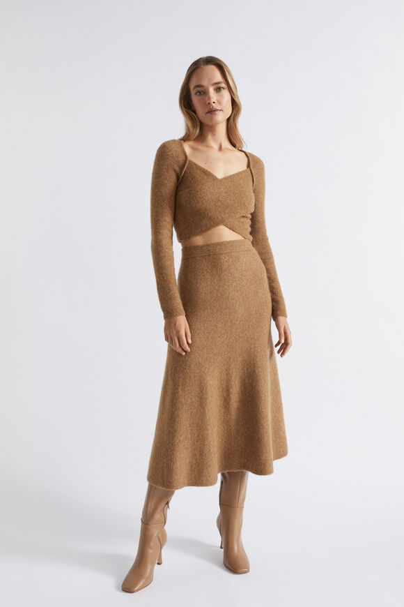 Cosy Knit Crop  Deep Brass Marle  hi-res