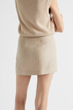 Linen Pinstripe Mini Skirt  Cool Sand Pinstripe  hi-res
