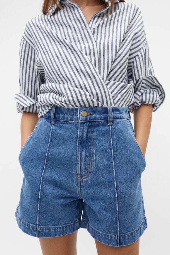 Denim Pintuck Short  Sea Blue Wash  hi-res