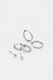 Waterproof Trio Stud Ear Pack  Silver  hi-res