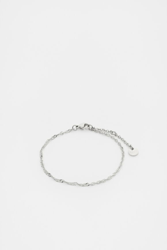 Waterproof Twist Chain Bracelet  Silver  hi-res