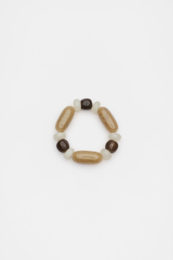 Resin Beaded Bracelet  Iced Latte  hi-res
