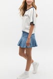 Pleat Denim Skort  Ocean Haze Wash  hi-res