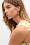 Shell Pendant Earring  Gold  hi-res