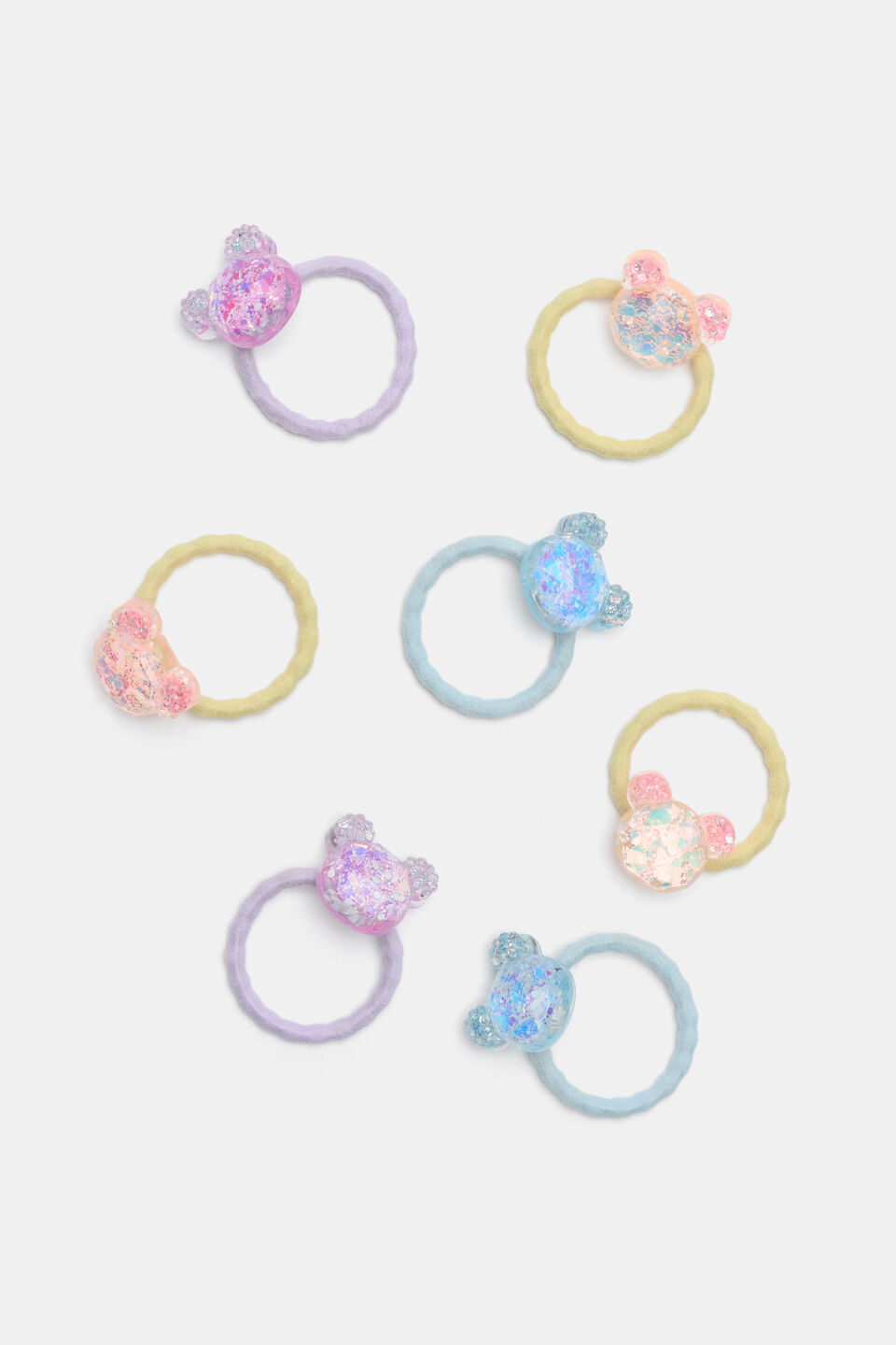 Mini Bear Hair Bobbles  Multi