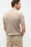 Short Sleeve Merino Knit Polo  Dark Stone  hi-res