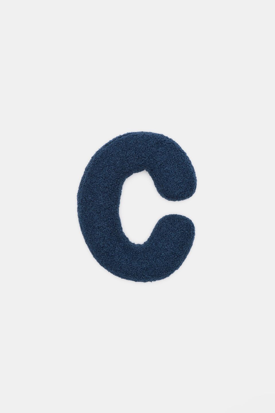 Blue Boucle Initial Cushion  C