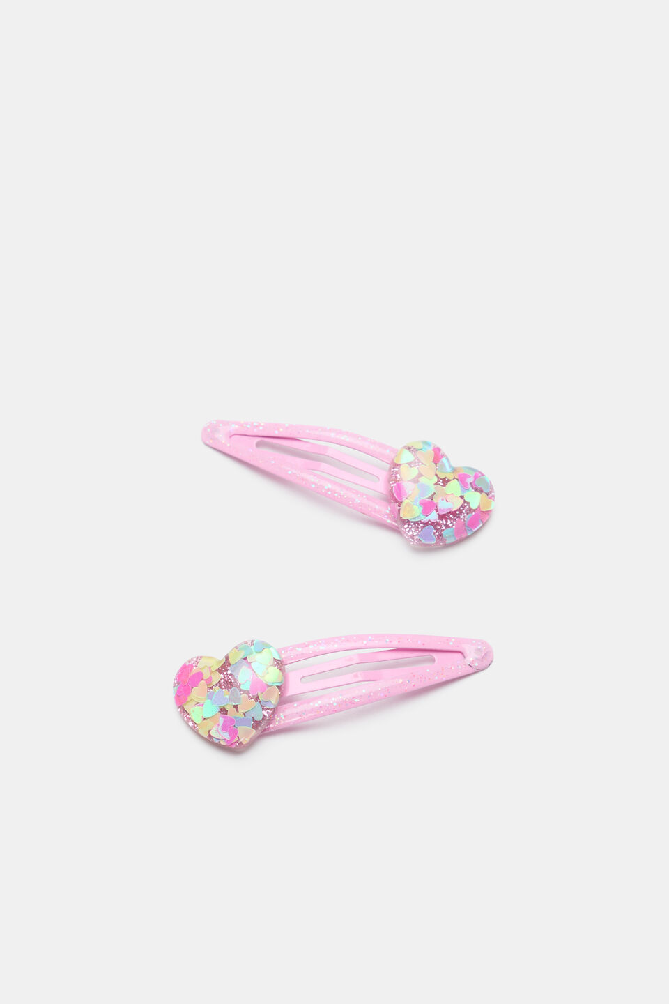 Glitter Confetti Heart Snaps  Multi