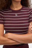 Heritage Rib Tee  Plum Red Stripe  hi-res