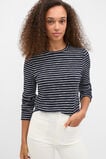 Self Stripe Textured Top  Twilight Blue Stripe  hi-res