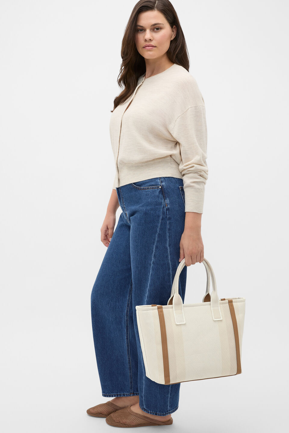 Australian Merino Relaxed Cardigan  Mist Marle