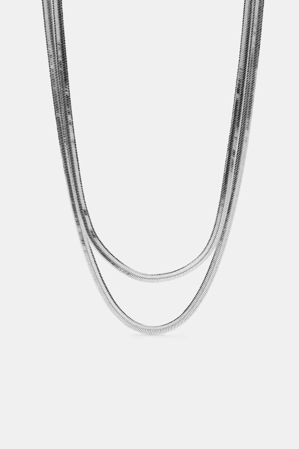 Double Layer Necklace  Silver