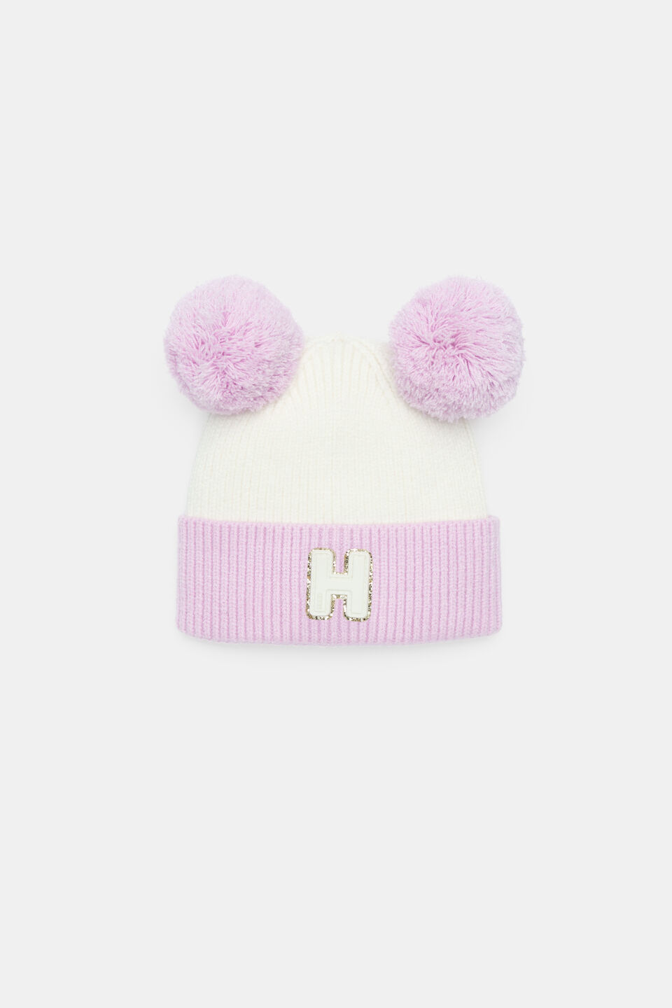 Mini Glitter Initial Beanie  H