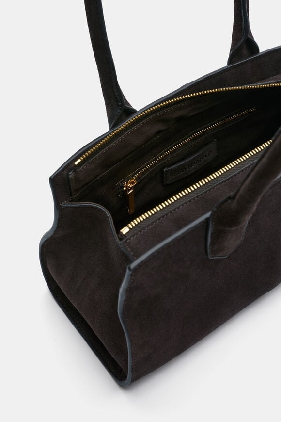 Suede East West Tote  Chocolate  hi-res