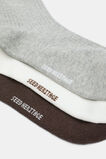 3 Pack Quarter Crew Socks  Pale Slate Multi  hi-res