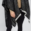 Fringe Edge Knit Poncho    hi-res
