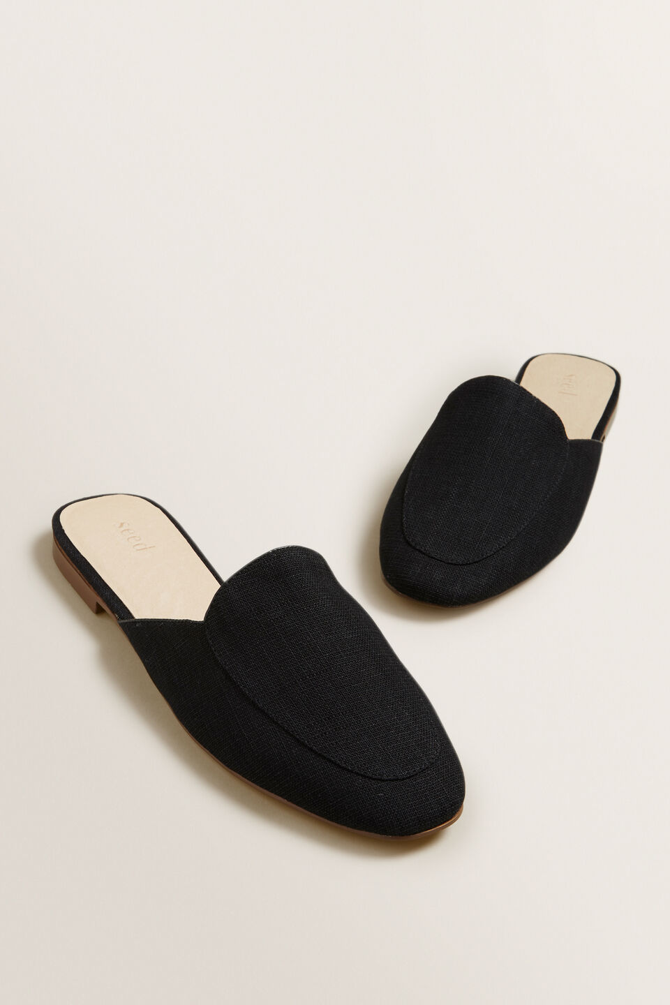 Linen Open Back Mule  