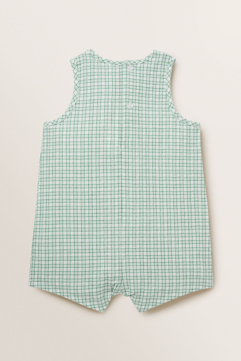 Check Pocket Romper  