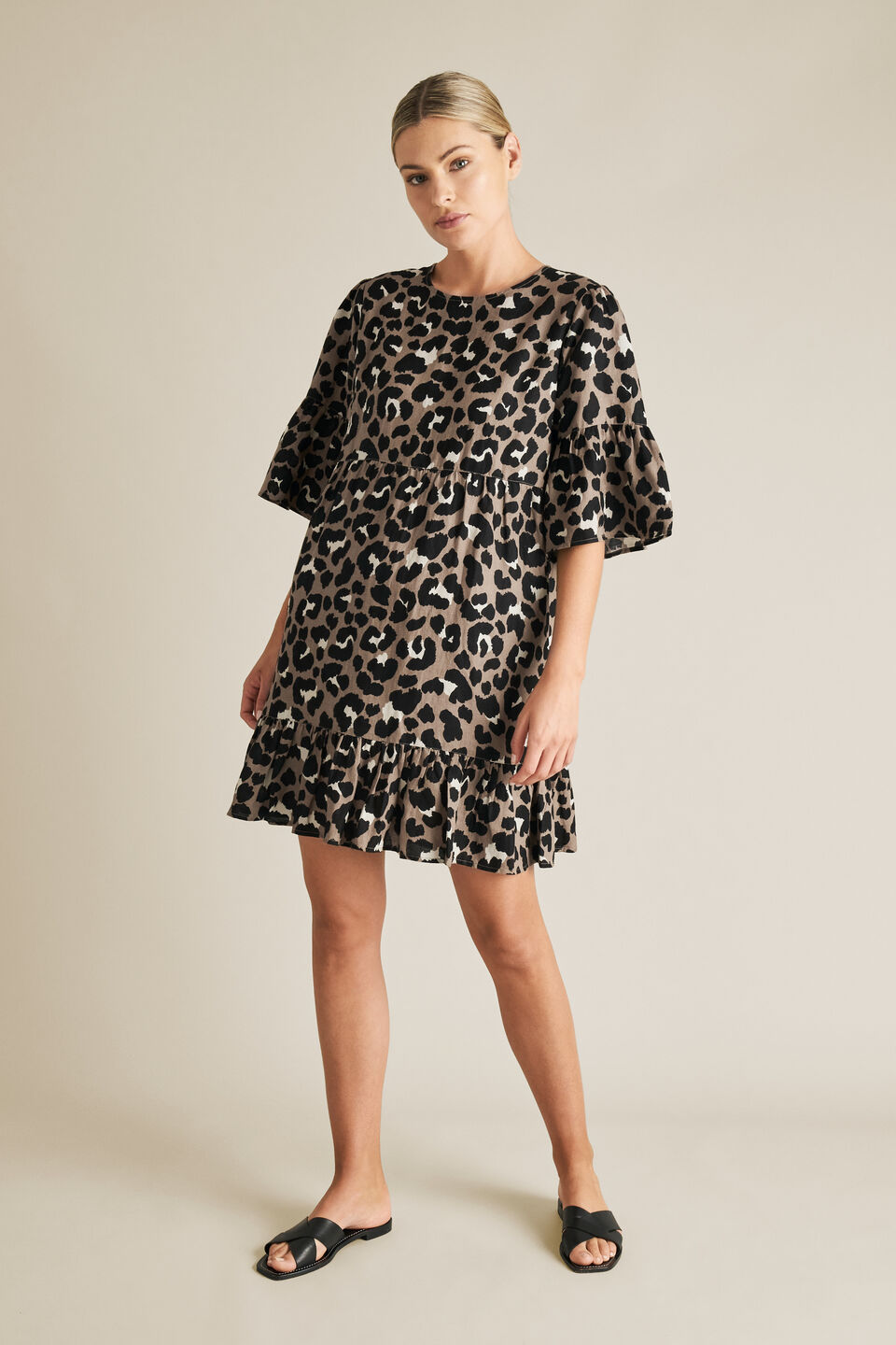 Animal Ruffle Dress  