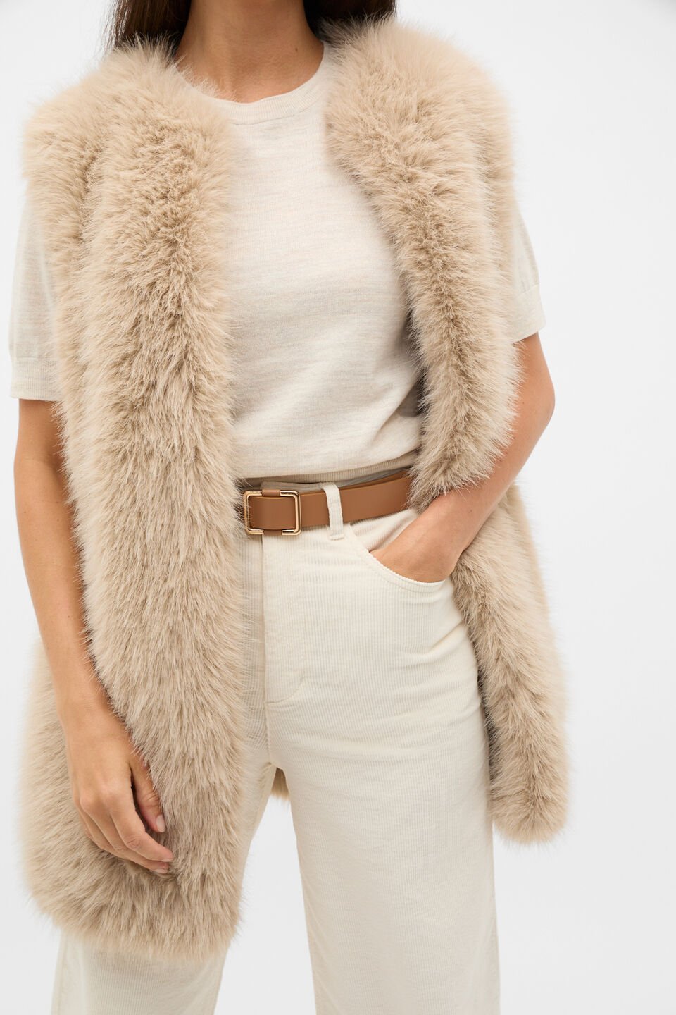 Naomi Leather Hip Belt  Caramel