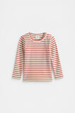 Stripe Rib Tee  Chilli Red  hi-res