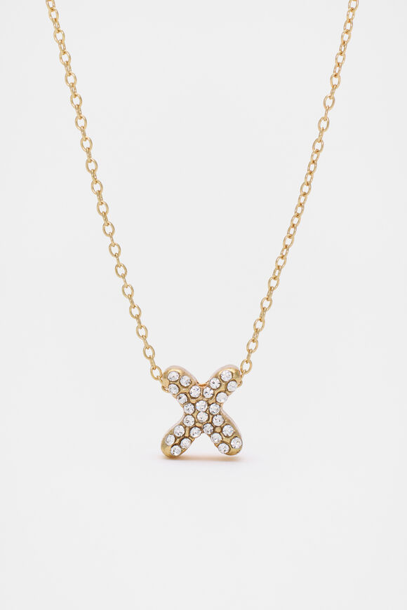 Initial Jewel Bubble Necklace  X  hi-res