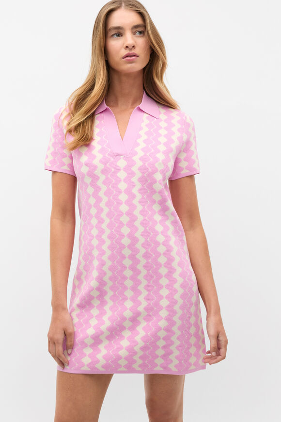 Jacquard Knit Mini Dress  Fairy Floss  hi-res