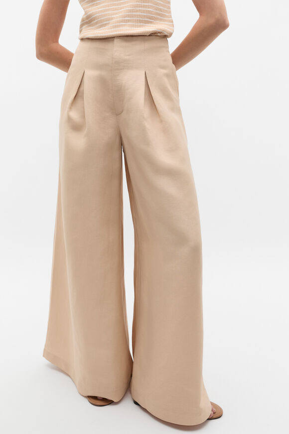 Statement Pleat Front Pant  Ecru  hi-res