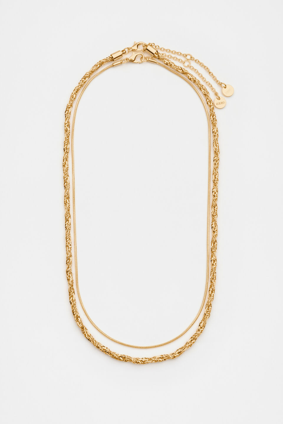 Rope Chain Necklace Set  Gold
