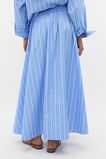 Poplin Variegated Stripe Skirt  Cornflower Blue Stripe  hi-res