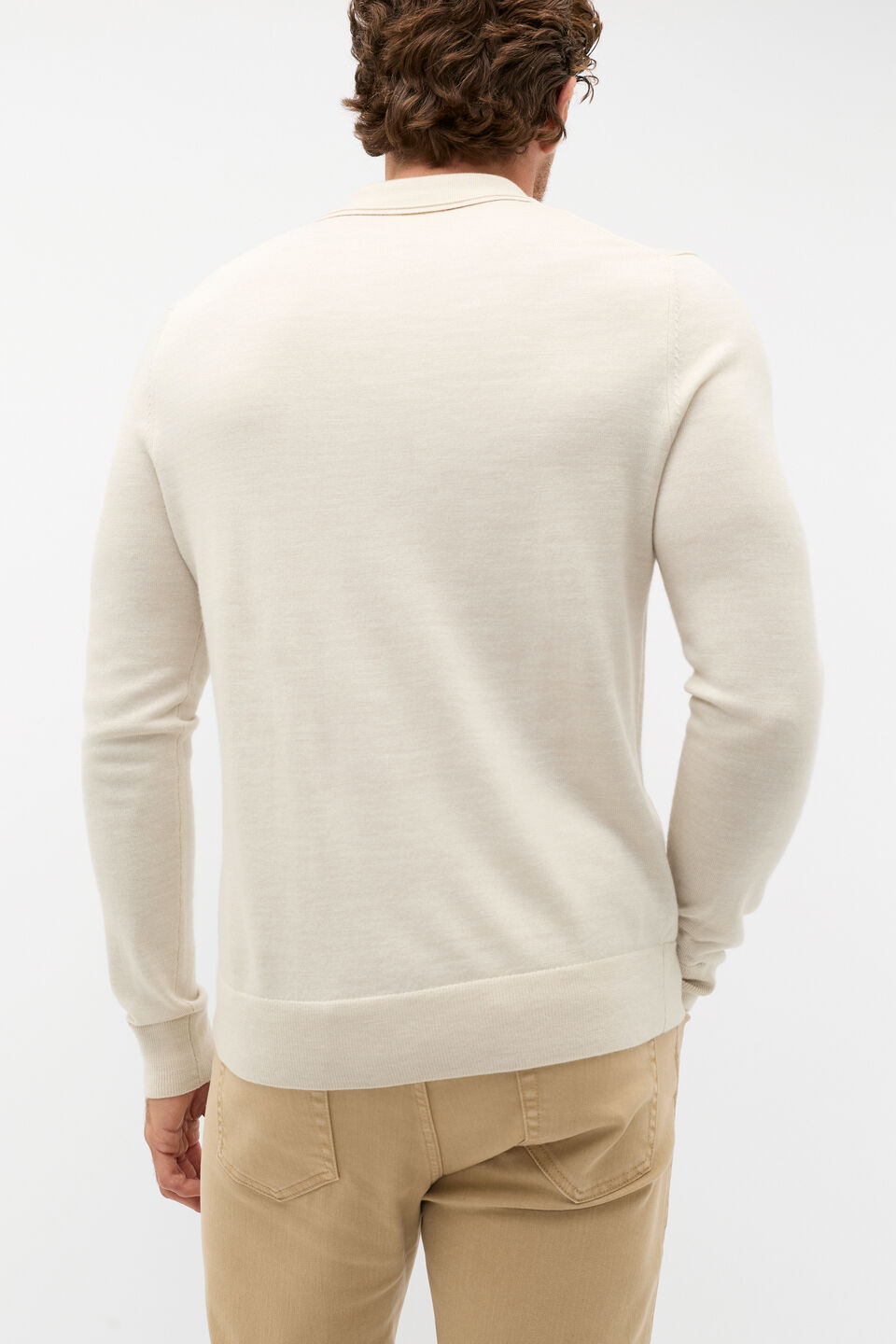 Merino Wool Cardigan  Cool Stone Marle