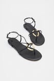 Etta Ring Detail Sandal  Black  hi-res