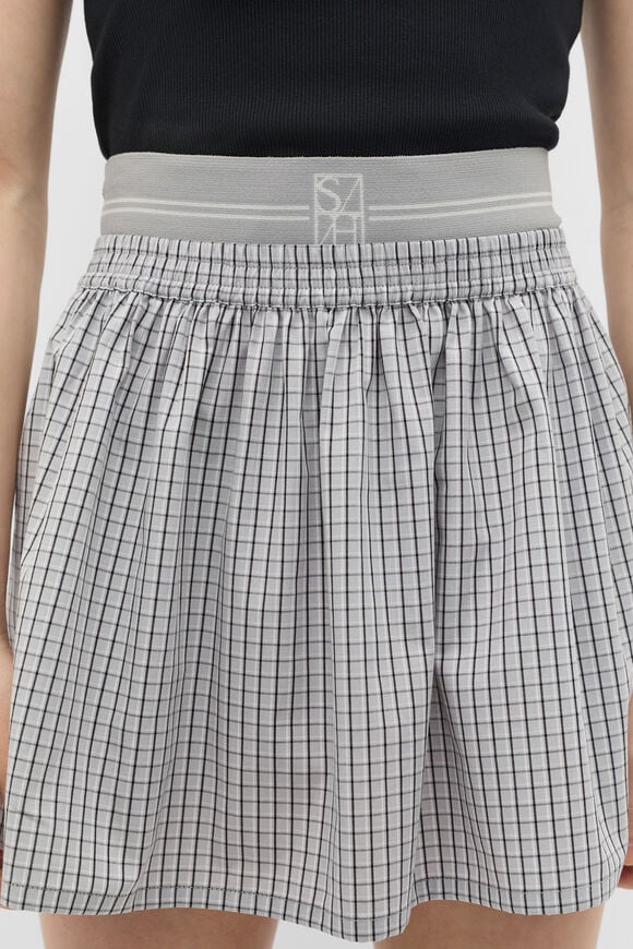 Elasticated Check Skirt  Grey Check  hi-res