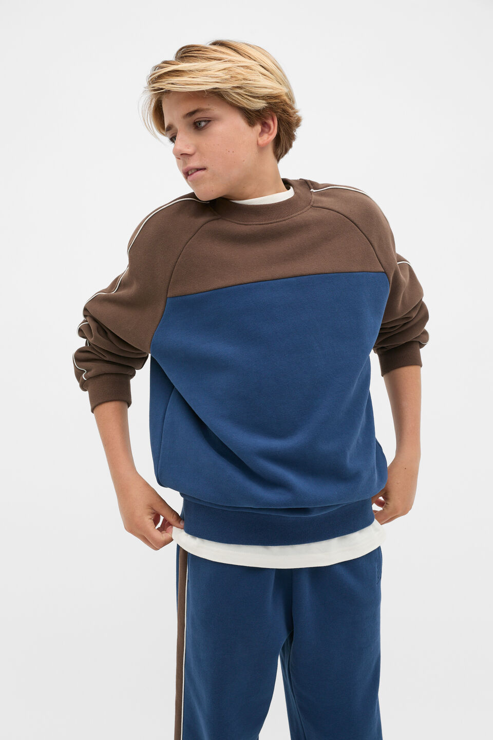 Spliced Sweat Top  Multi