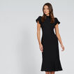 Funnel Neck Fishtail Dress    hi-res