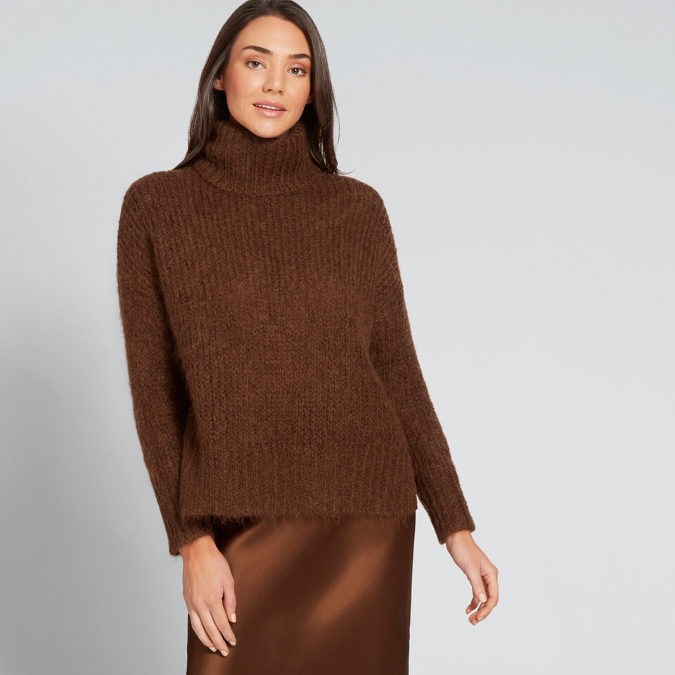 Mohair Roll Neck Knit  